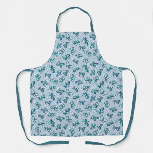 Tablier Les papillons Doodle Bugs - bleu - motif sans soud