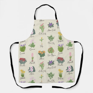 Tablier Les Plantes de maison et leurs noms - Cute Minimal
