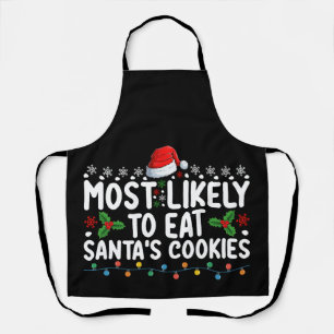Tablier Les Plus Susceptibles De Manger Père Noël Cookies 