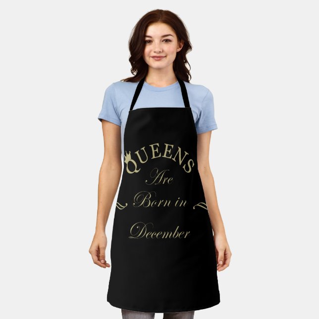 Tablier Les reines naissent en décembre (Porté)