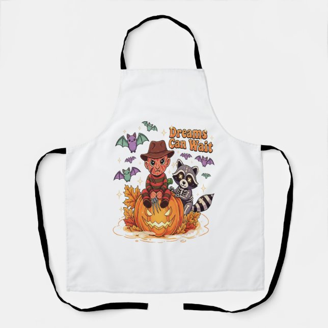 Tablier Les rêves d'halloween peuvent attendre le monstre  (Recto)