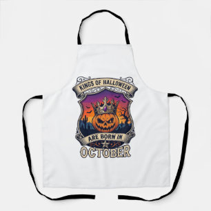 Tablier Les Rois D'Halloween Naissent Octobre Couronne Cit