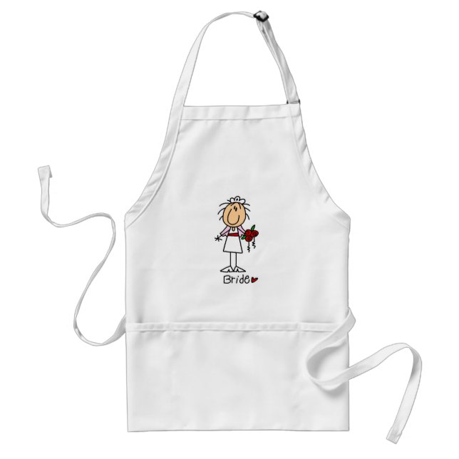 Tablier Les T-shirts et les cadeaux de jeune mariée (Devant)