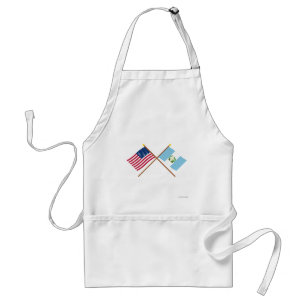 Tablier Les USA et drapeaux croisés par Guatemala