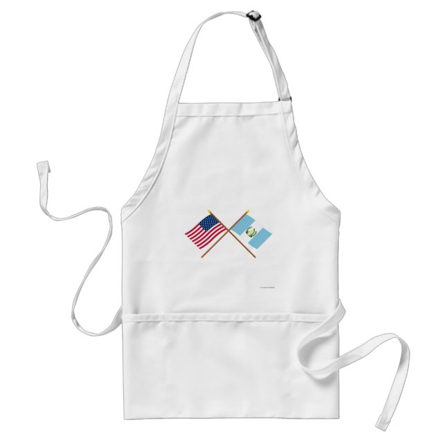 Tablier Les USA et drapeaux croisés par Guatemala (Devant)