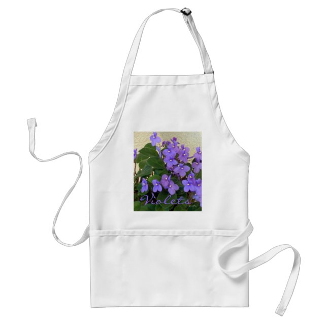 Tablier Les violettes bleues les plus bleues (Devant)