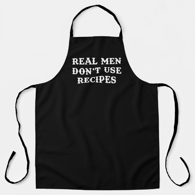 Tablier Les vrais hommes n'utilisent pas les recettes cuis (Recto)