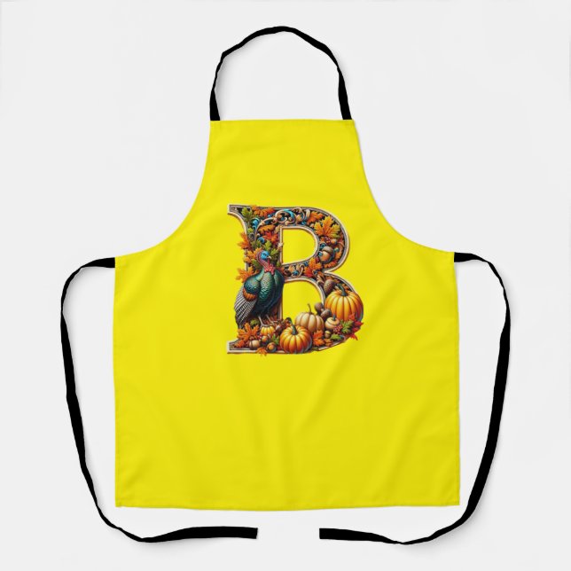 Tablier Letter B in Thanksgiving style (Recto)