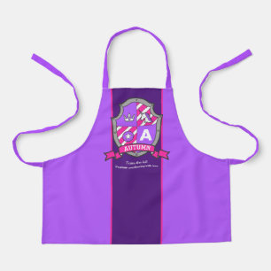 Tablier Lettre A Nom d'automne signifiant blason licorne