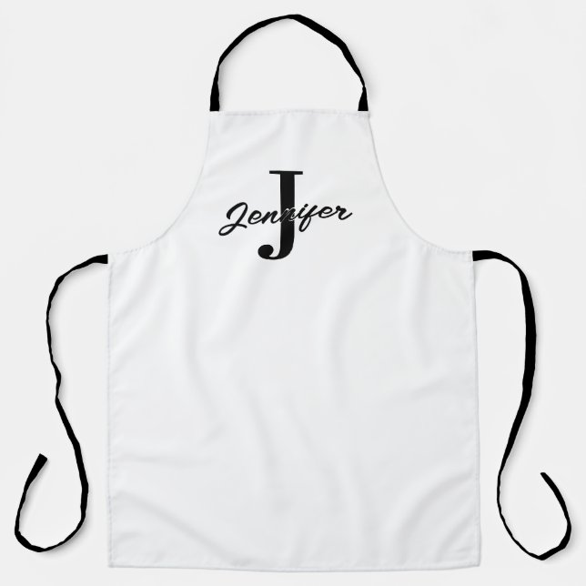 Tablier Lettre initiale et nom personnalisé (Recto)