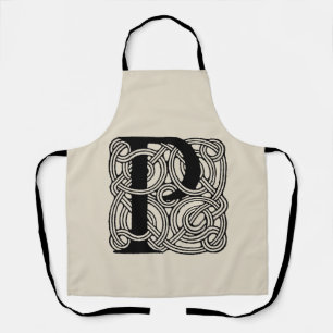 Tablier Lettre P Monogramme Vintage Nœud Celtique