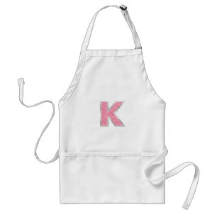Tablier Lettre Parties scintillant rose K