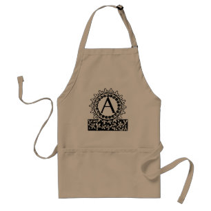 Tablier LETTRE vintage MONOGRAPHIQUE VITALE A