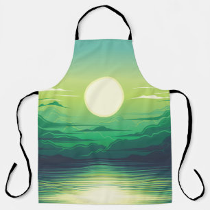 Tablier Lever de soleil dans la mer habillage d'illustrati