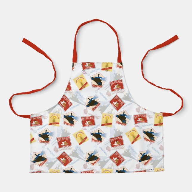 Tablier L'Express polaire | Motif d'autocollant rétro (Recto)