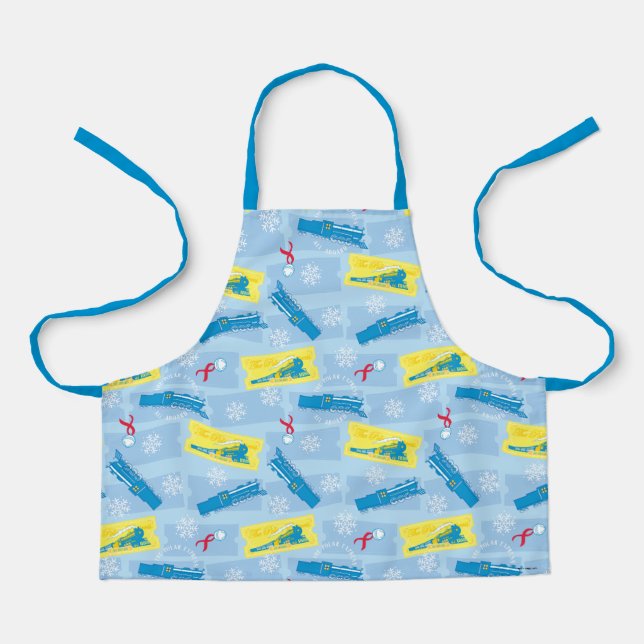 Tablier L'Express polaire | Retro Train & Ticket Motif (Recto)