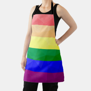 Tablier LGBT drapeau arc-en-ciel lignes motif de maillage 