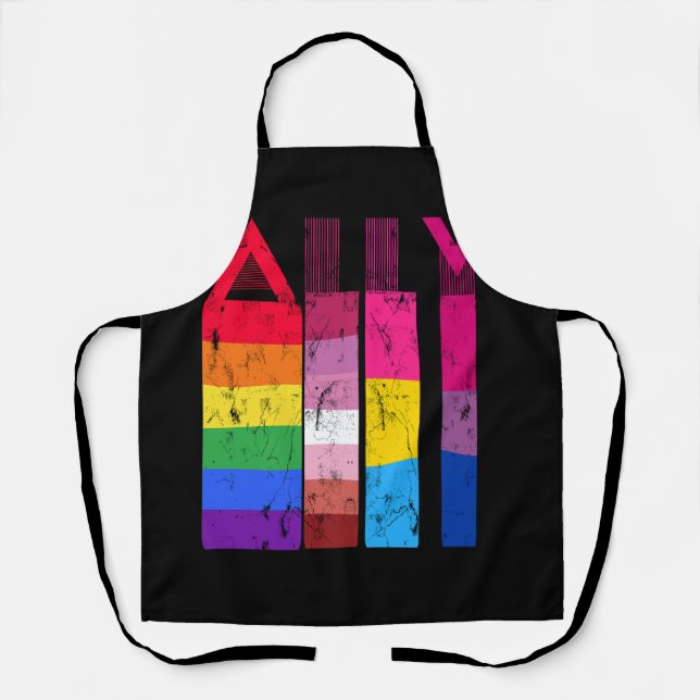 Tablier LGBT Fier Ally Gay Lesbienne Bisexuel Trans Pride  (Recto)