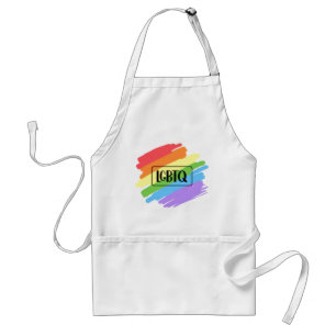 Tablier LGBTQ Brushstrokies arc-en-ciel