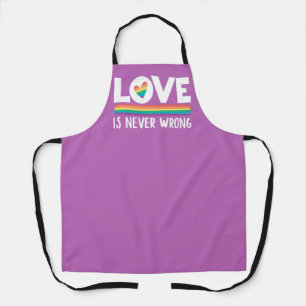 Tablier LGBTQ Pride drapeau arc-en-ciel L'amour n'a jamais