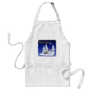 Tablier L'homme neige d'hiver paix sur Terre