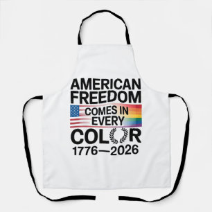 Tablier Liberté américaine de toutes les couleurs LGBTQ