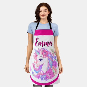Tablier licorne & personnalisez votre nom 