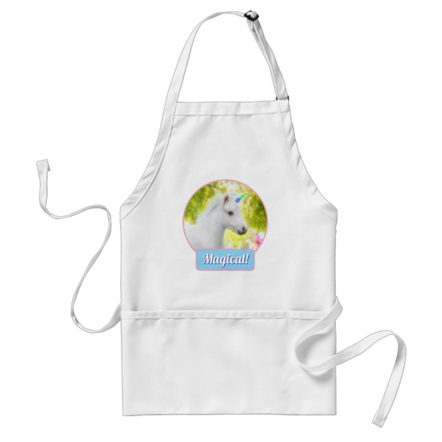 Tablier Licorne Poney Blanc (Devant)