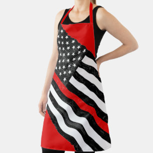 Tablier Ligne rouge mince Grungy
