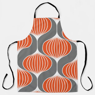 Tablier Lignes ondulées : motif vintage géométrique.