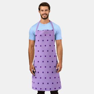 Tablier Lilas Violet Lavande à pois pourpre délicieux