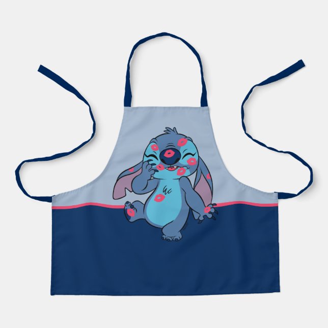 Tablier Lilo & Stitch | Stitch Couvert dans les baisers (Recto)