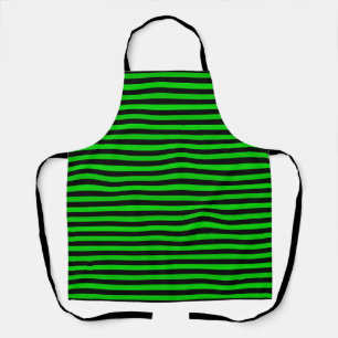 Tablier Lime Green Black Stripes Motif sans couleur