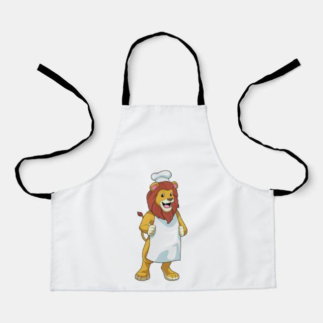 Tablier Lion as Cook with Chef Cooking apron (Recto)