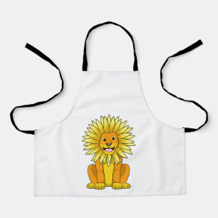 Tablier Lion avec Fleur de tournesol
