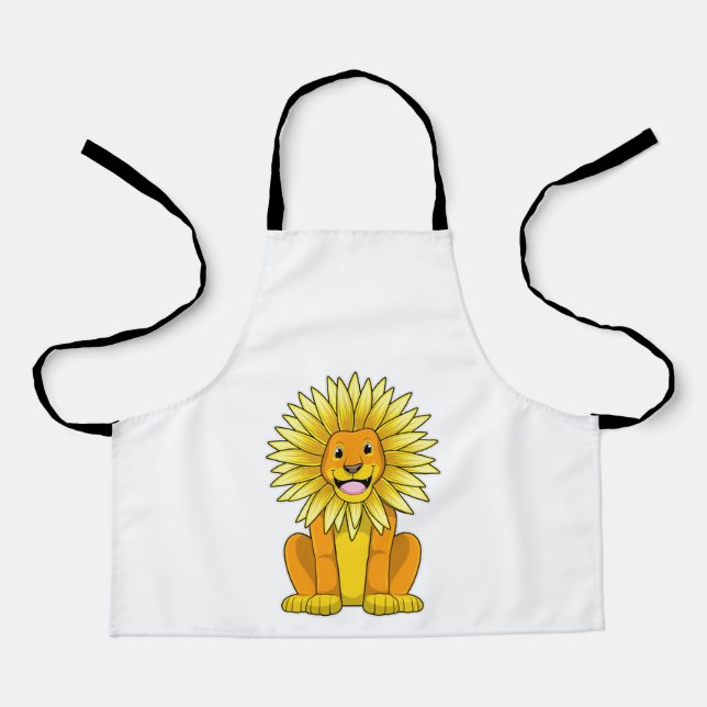 Tablier Lion avec Fleur de tournesol (Recto)