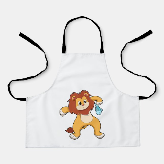 Tablier Lion avec poisson (Recto)