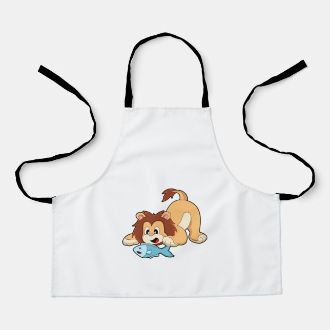 Tablier Lion avec poisson (Recto)