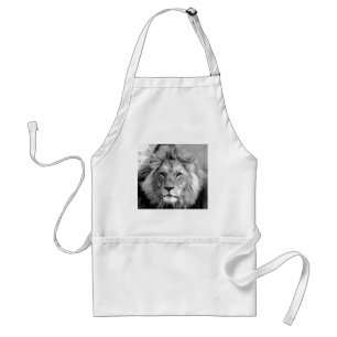 Tablier Lion noir blanc
