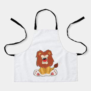 Tablier lion rugissant