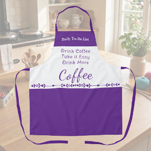 Tablier Liste de choses à faire pour les amateurs de café 