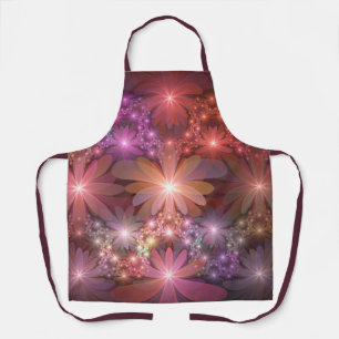 Tablier Lit De Fleurs Coloré brillant Abstrait Fractage Ar