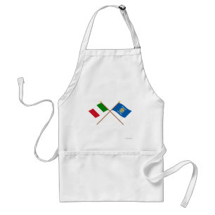 Tablier L'Italie et les drapeaux croisés par Calabre
