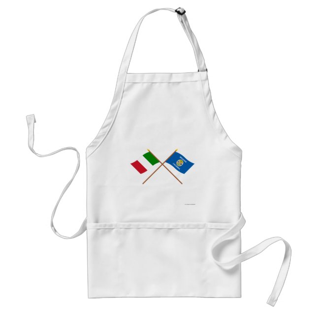 Tablier L'Italie et les drapeaux croisés par Calabre (Devant)