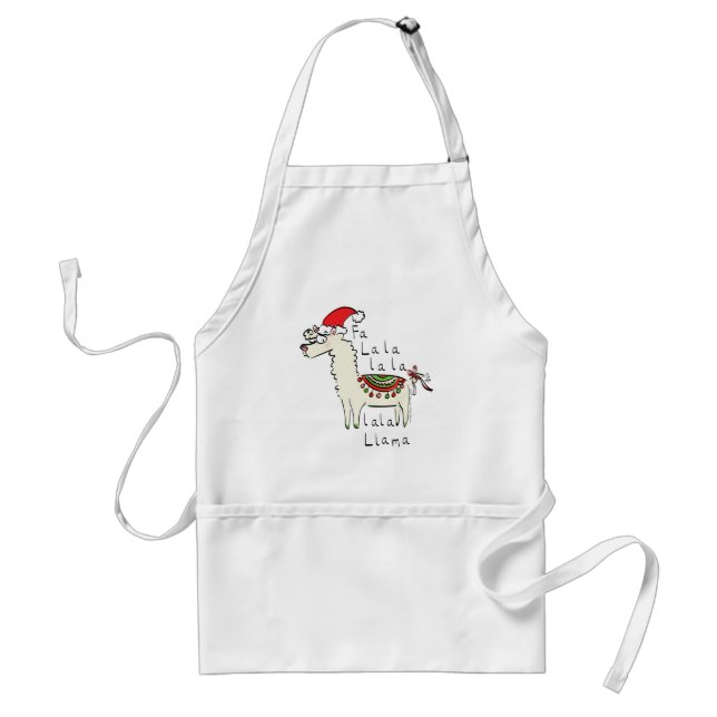 Tablier Llama Cute Drôle Noël Vacances (Devant)