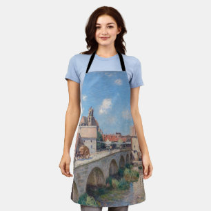 Tablier L'œuvre d'art d'Alfred Sisley - Le Pont de Moret
