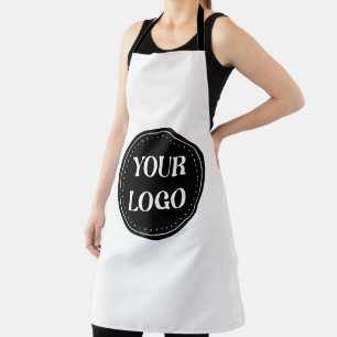 Tablier Logo de code QR noir élégant, minimaliste et éléga