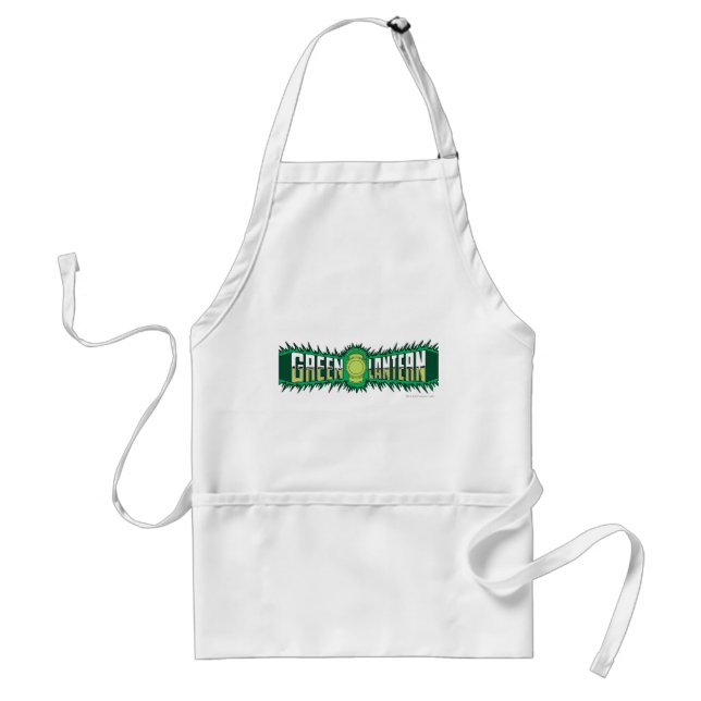 Tablier Logo de lanterne verte - Flammes vertes (Devant)
