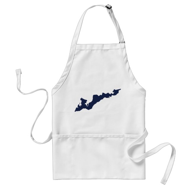 Tablier Logo de l'île des pêcheurs classique - Marine (Devant)