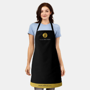 Tablier Logo de luxe Black & Gold Business Texte